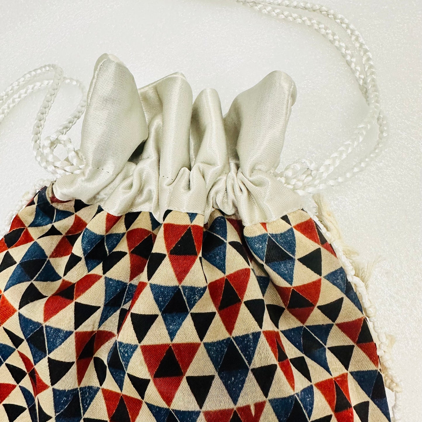 Ajarakh Mashroo Silk Potli Bag