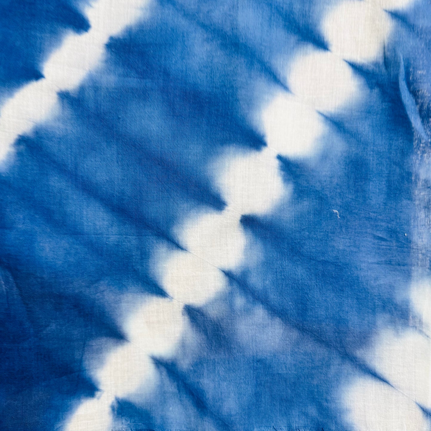 Blue printed Cotton scarf cross Pattern
