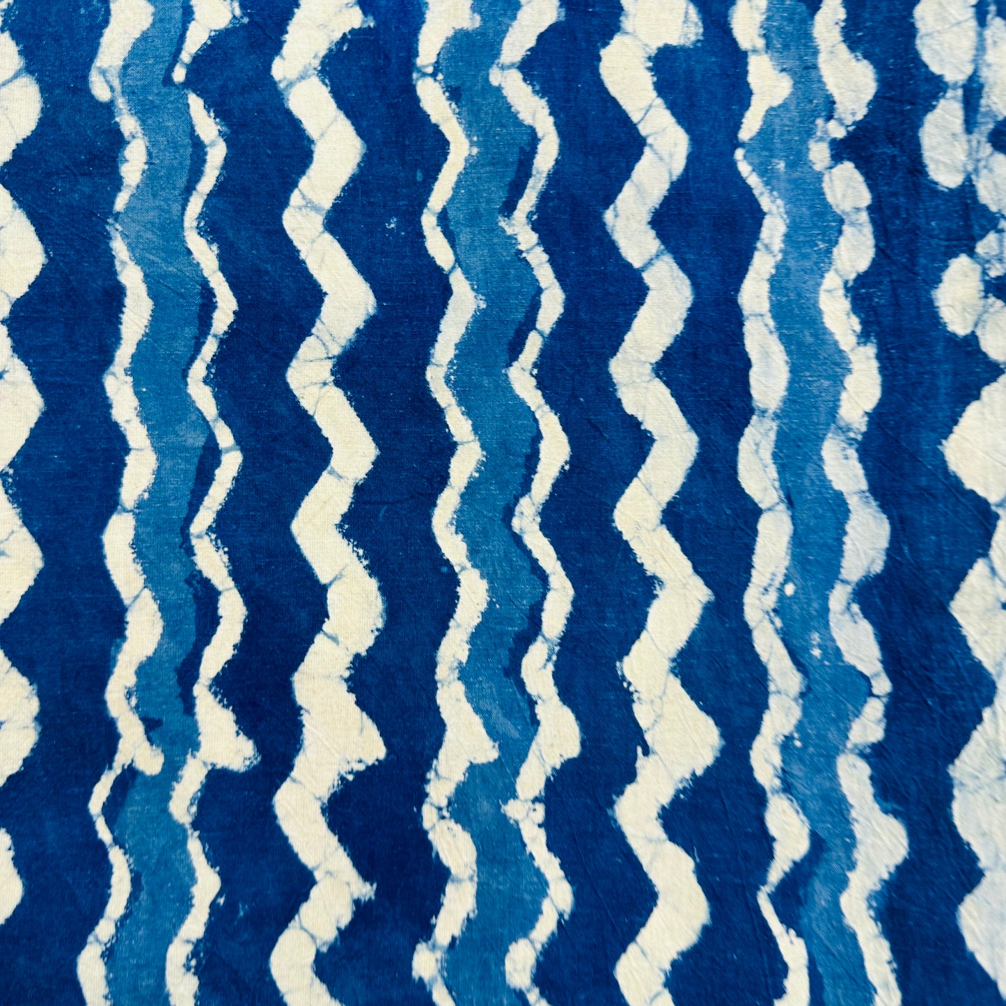 Blue and white patterned Cotton scarf