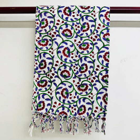 Decorative scarf with a colorful pattern