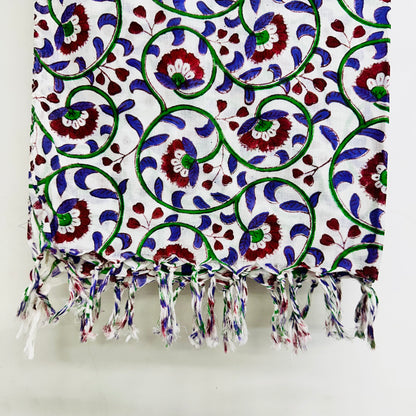 Decorative Cotton scarf with a colorful pattern