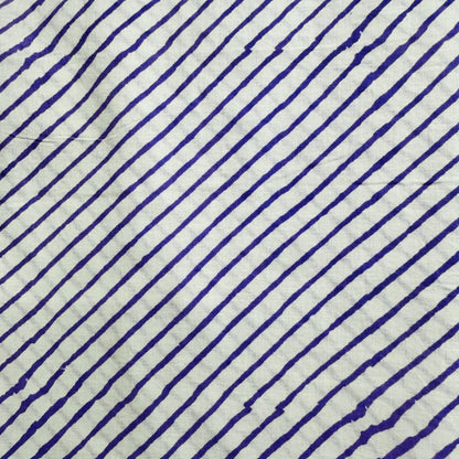 Blue Cross Line printed Cotton Scraf