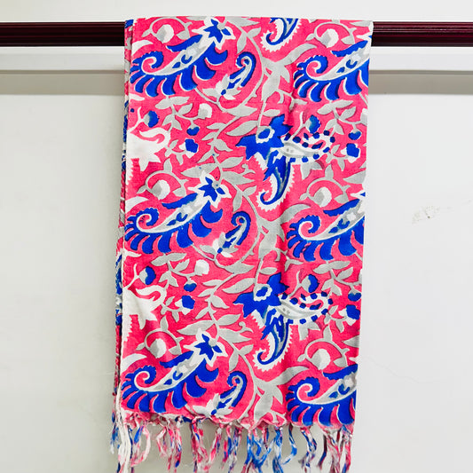 Colorful scarf with a pattern