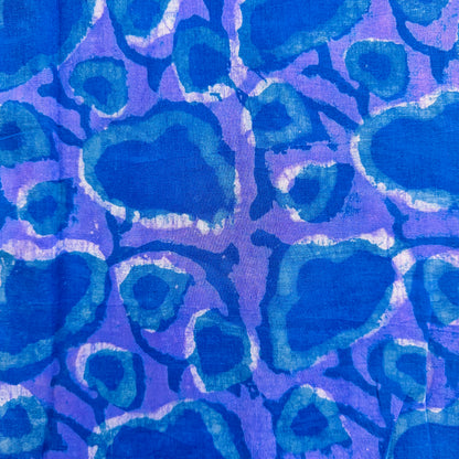 Blue and White patterned Cotton scarf