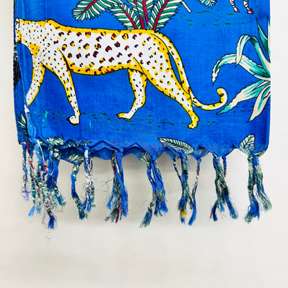 Colorful animal Printed Cotton Scarf