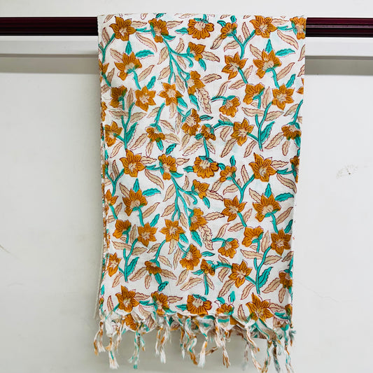 Floral patterned scarf