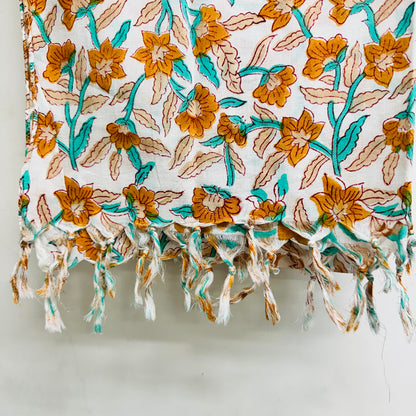 Floral patterned Cotton scarf