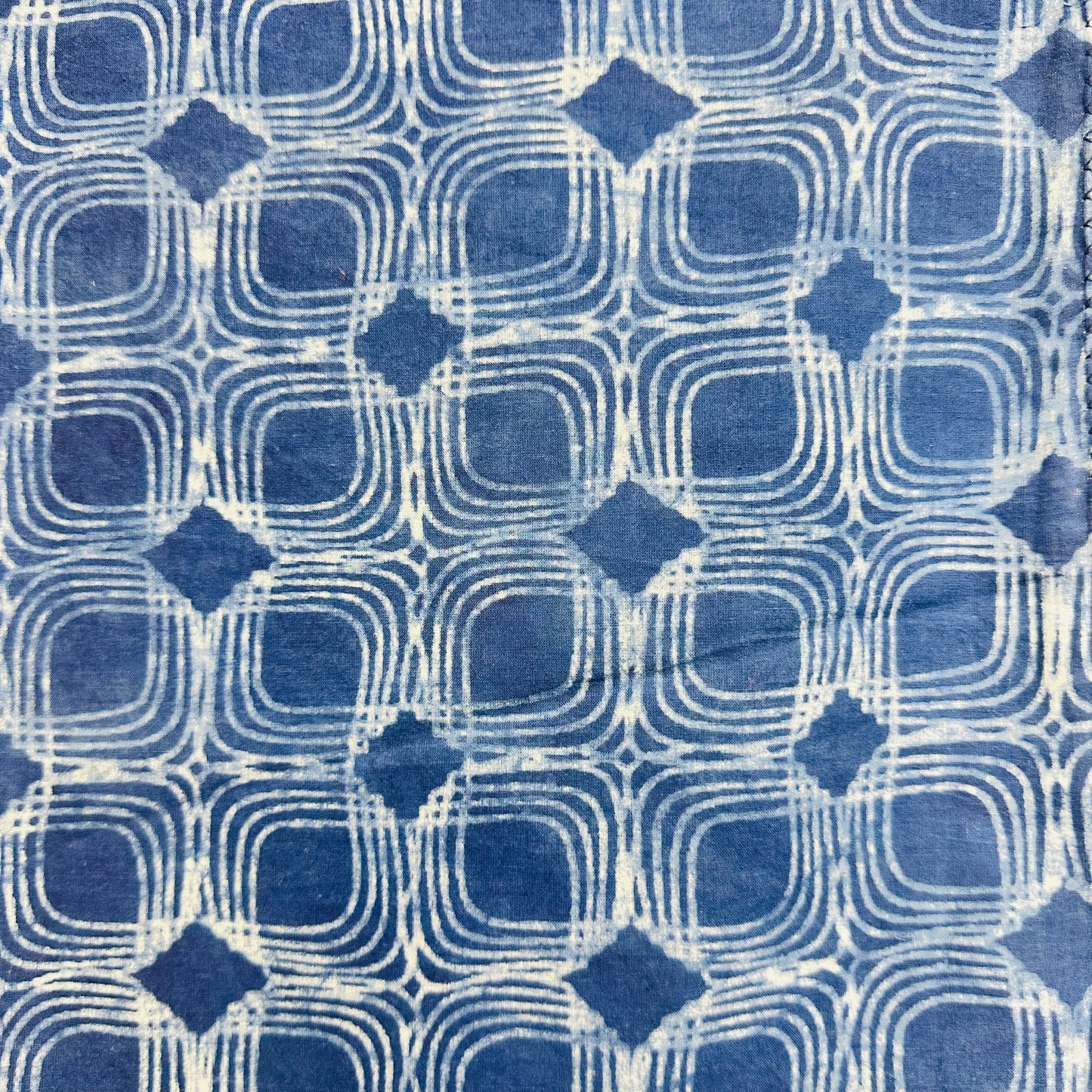 Blue patterned Cotton scarf