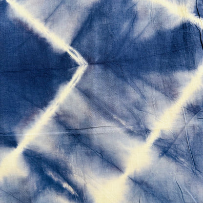 Blue tie-dye Cotton scarf