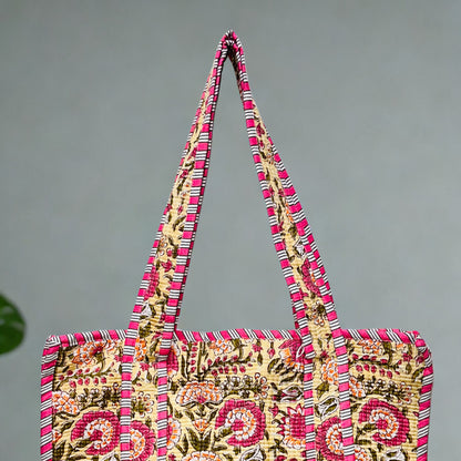 Pattern Hand-Printed Tote Bag