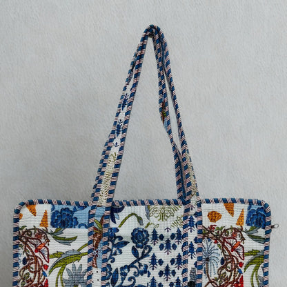 Animal Pattern Hand-Printed Tote Bag
