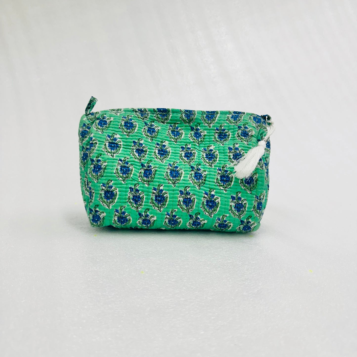 Floral printed green travel organizer pouch, Cosmetic Bags, Toiletry Kit