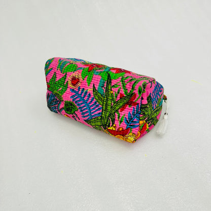 Colorful floral-patterned Travel Organizer Pouch, Cosmetic Bags, Toiletry Kit