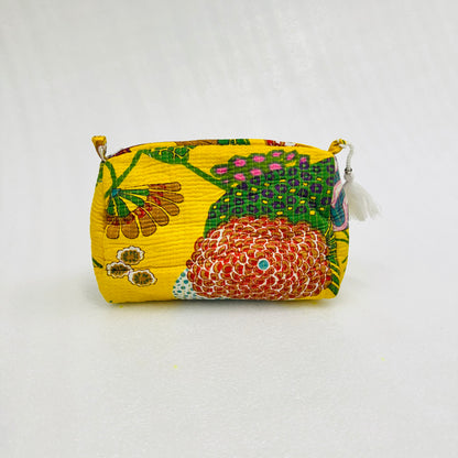 Colorful fabric Travel Organizer Pouch with floral patterns , Cosmetic Bags, Toiletry Kit