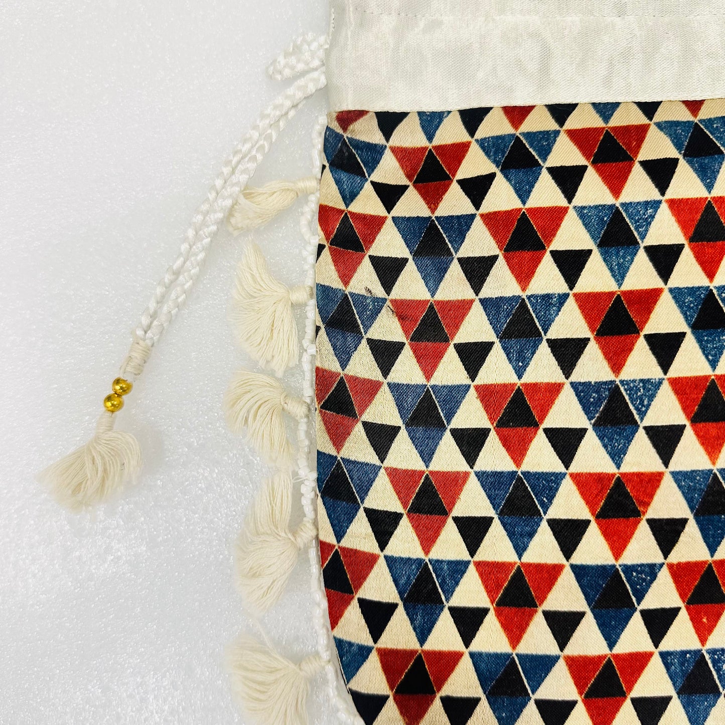 Ajarakh Mashroo Silk Potli Bag
