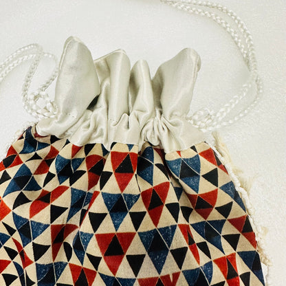 Ajarakh Mashroo Silk Potli Bag
