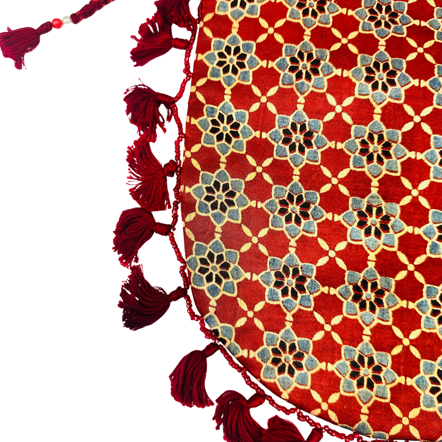 Ajarakh Mashroo Silk Potli Bag