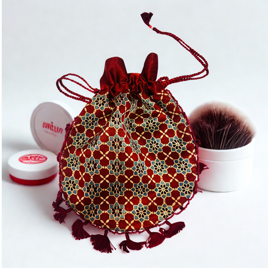 Ajarakh Mashroo Silk Potli Bag